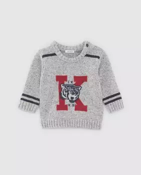 Серый свитер для мальчика с длинными рукавами IKKS, серый