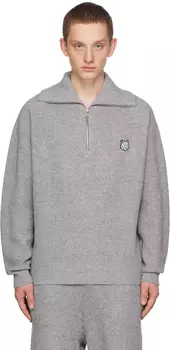 Серый свитер из жирной лисы Maison Kitsune