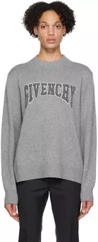Серый свитер колледжа Givenchy