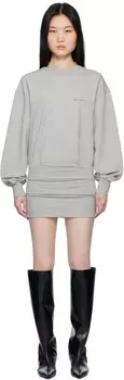 Серый свитер мини-платье The Attico