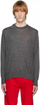 Серый свитер на молнии Undercover