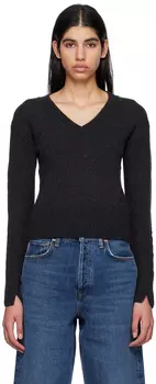 Серый свитер с пирсом rag & bone