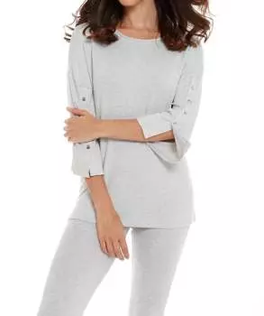 Серый свитер с рукавами на пуговицах Adriana Kashmira french kyss