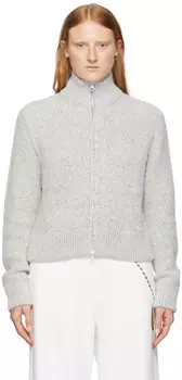 Серый свитер в рубчик MM6 Maison Margiela