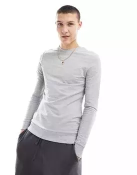 Серый свитшот ASOS Muscle