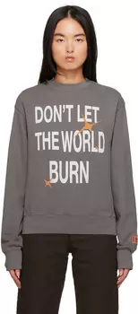 Серый свитшот Burn Heron Preston