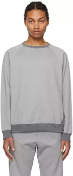 Серый свитшот с круглым вырезом Heather Nanamica