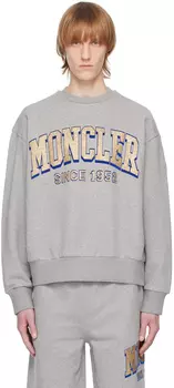 Серый свитшот с круглым вырезом Moncler