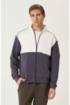 Серый свитшот с принтом Blocked Network, серый