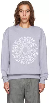 Серый свитшот с завитками JW Anderson