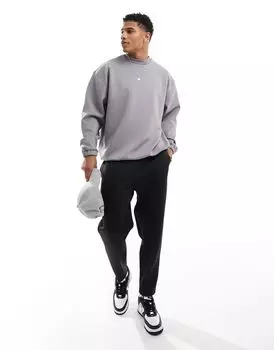 Серый свободный свитшот с аквалангом ASOS DESIGN