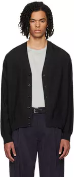 Серый свободный витой кардиган LEMAIRE