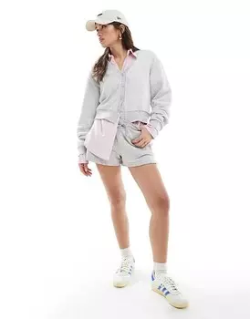 Серый тканевый кардиган на пуговицах ASOS DESIGN