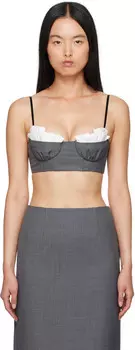 Серый топ-бюстье SHUSHU/TONG