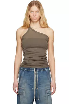 Серый топ Hollywood на одно плечо Rick Owens DRKSHDW