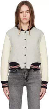 Серый университетский бомбер с котом rag & bone