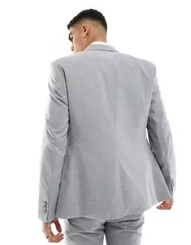 Серый узкий пиджак ASOS