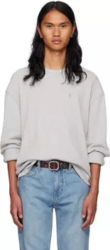 Серый вафельный свитшот Guess Jeans U.S.A.