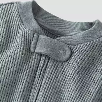 Серый вафельный трикотаж Baby Little Planet от Carter's Sleep & Play Little Planet by Carter's