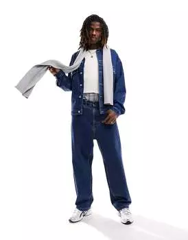 Серый вересковый шарф с логотипом и флагом Tommy Jeans