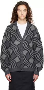 Серый волнистый кардиган Awake NY