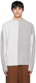 Серый вязаный свитер Axel Arigato