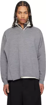 Серый вязаный свитер с флагом Craig Green