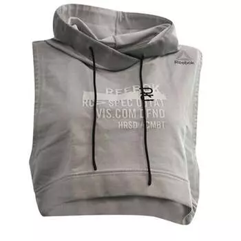 Серый женский капюшон Combat Glory без рукавов Training Buddy Reebok, серый