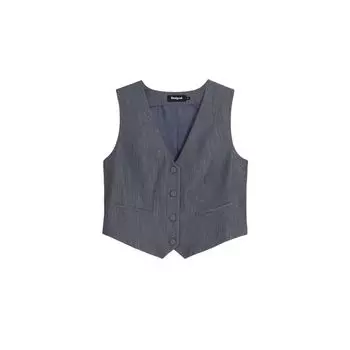 Серый жилет из полиэстера Desigual