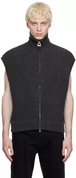 Серый жилет на молнии Wooyoungmi