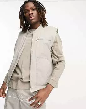 Серый жилет с вышивкой Sixth June