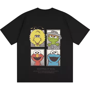 SESAME STREET Футболка унисекс «УЛИЦА СЕЗАМ», Драконий фрукт красный