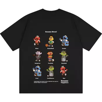 SESAME STREET Футболка унисекс «УЛИЦА СЕЗАМ», Драконий фрукт красный