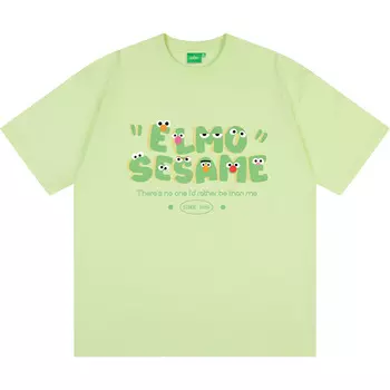 SESAME STREET Футболка унисекс «УЛИЦА СЕЗАМ», Драконий фрукт красный