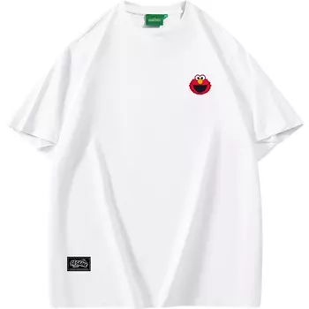 SESAME STREET Футболка унисекс «УЛИЦА СЕЗАМ», Прозрачный небесно-голубой (голова синего кунжута)