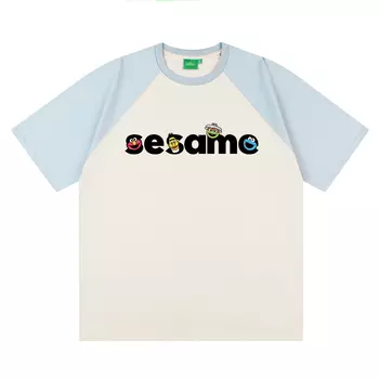 SESAME STREET Футболка унисекс «УЛИЦА СЕЗАМ», Соответствие белого/черного цвета