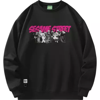 SESAME STREET Толстовка унисекс «УЛИЦА СЕЗАМ», Абрикосовый цвет [плюш на шею]