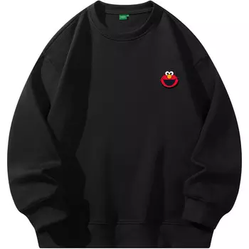 SESAME STREET Толстовка унисекс «УЛИЦА СЕЗАМ», Черный (на флисовой подкладке)