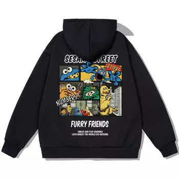 SESAME STREET Толстовка унисекс «УЛИЦА СЕЗАМ», Light Heather Gray