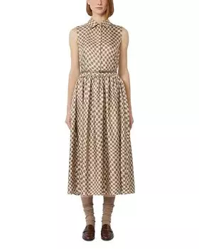 Sesia Antique Rose Silk Dress Max Mara, мультиколор