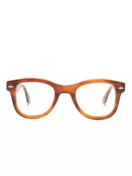 Sestini Eyewear очки в круглой оправе черепаховой расцветки, коричневый