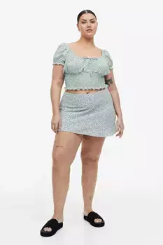 Set блузка с пышными рукавами H&M, белый