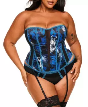 Сет корсета и стрингов Serene больших размеров Adore Me, мультиколор