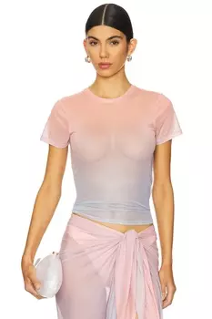 Сетчатая футболка для младенцев Good American, sunset gradient004