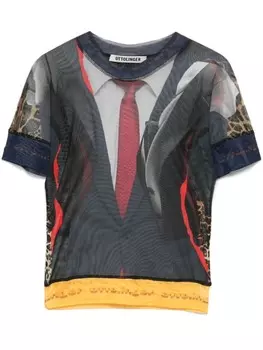 Сетчатая футболка Ottolinger, черный