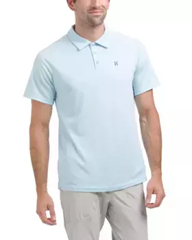 Сетчатая футболка-поло с короткими рукавами Performance Hurley, синий/белый