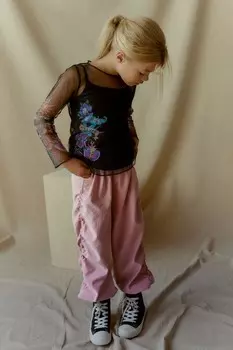 Сетчатая футболка с длинными рукавами (3–16 лет) Next, черный