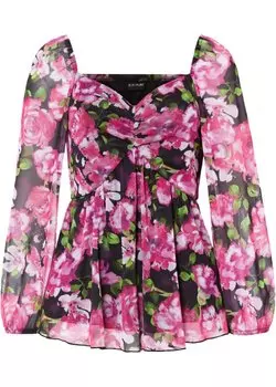 Сетчатая рубашка Bodyflirt, черный