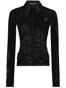 Сетчатая рубашка Dolce & Gabbana, черный