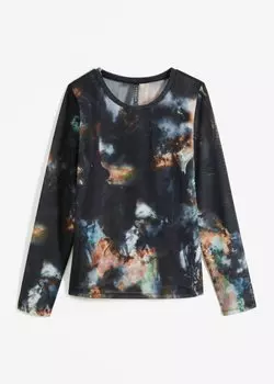 Сетчатая рубашка Rainbow, черный